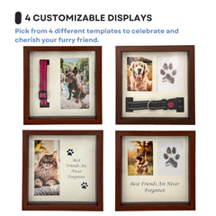 OtterPets frame front view showcases four-mat versatility for cherished dog portraits.