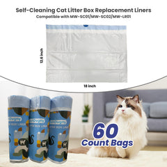 OuhDvgny waste bags 60-count package supports extended litter maintenance