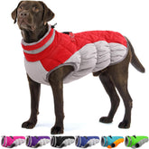 OUOBOB dog coat back zip red enables quick winter wear