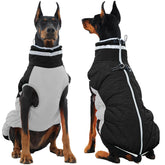 OUOBOB dog winter jacket with waterproof back zipper for easy on-off