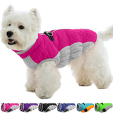 OUOBOB rose red small dog coat with waterproof back panel for dry walks