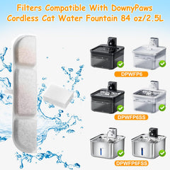 OUPUSES Downy Paws ion-exchange resin filter minimizes mineral buildup for clearer water
