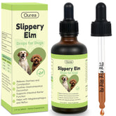 Ourea Slippery Elm Drops dog bottle—gentle digestive support for dogs