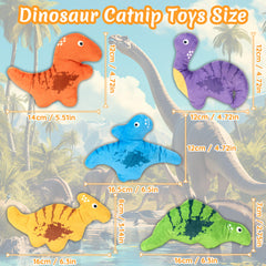 Ousiya catnip dinosaur toy crinkle sound during action invites interaction.