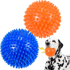 Ousiya dog balls 4.5-inch spiky ball two-pack for large dogs and tough chewers