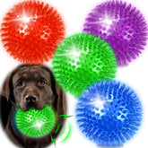 Ousiya light-up 4.5-inch dog balls set glows during play.