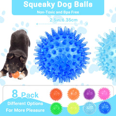 Ousiya spiky-TPR dog ball texture supports teething relief during chewing.