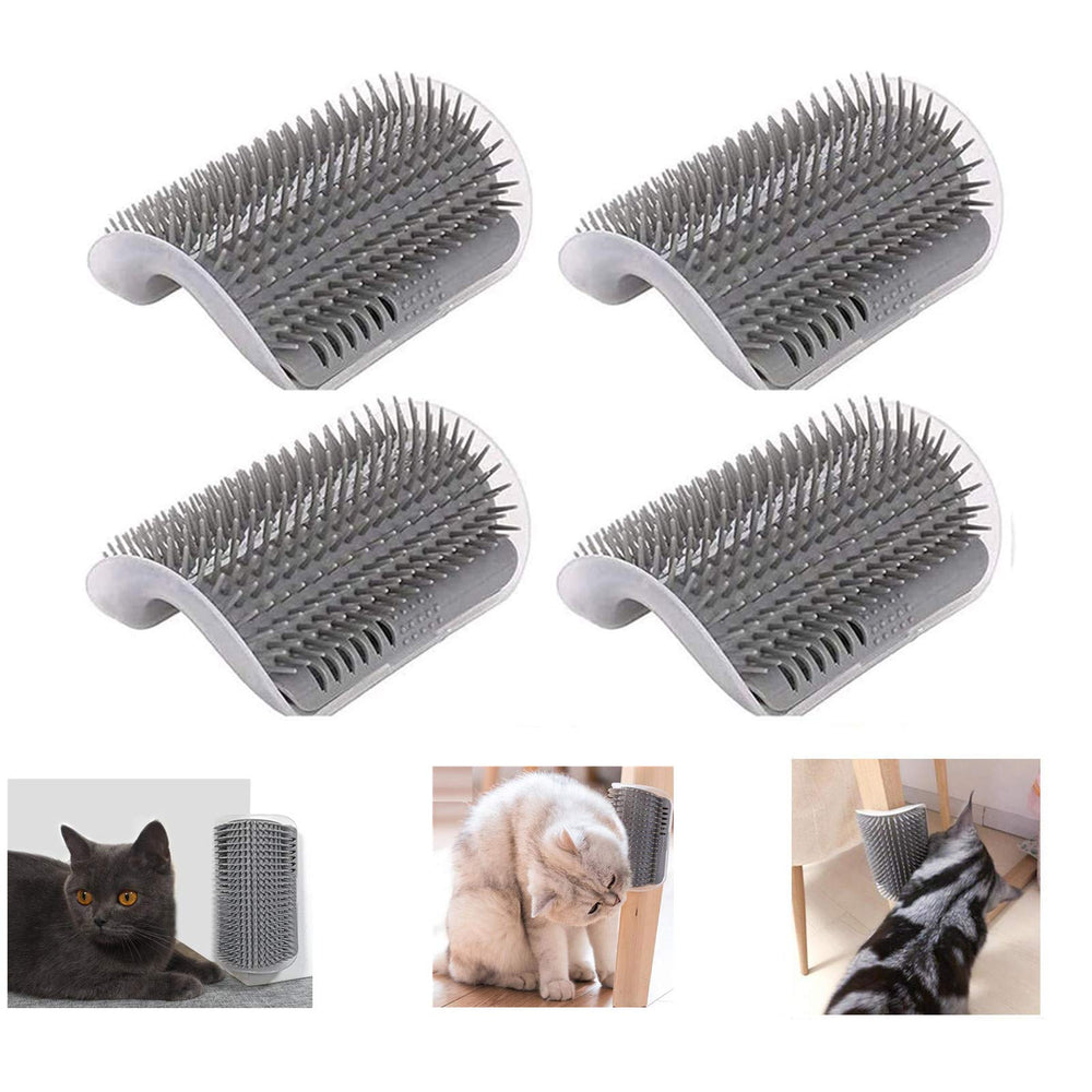 OUTASIGHT cat self groomer catnip pouch mounted on wall for convenient grooming