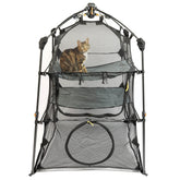 Outback Jack Catio tower with hammock shelves for lounging