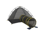 Outback Jack outdoor cat enclosure full setup showcases safe sun day for indoor cats.