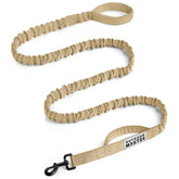 OutdoorMaster bungee dog leash main close-up shows durable nylon and elastic core for flexible control.
