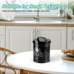OUTNILI rustic black treat jar on counter emphasizes farmhouse style and easy access
