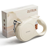 OUTRUN retractable leash extended to 16.5 feet for relaxed exploration.