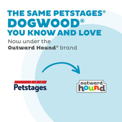 Outward Hound Dogwood Mushroom ridges clean teeth during chew sessions.