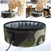 OUXDOXZ 3L heated water bowl USB-powered in winter keeps outdoor pets hydrated.
