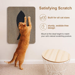 Ownpets wall-mounted scratch pad provides space-saving protection on glass, wood, or tile.