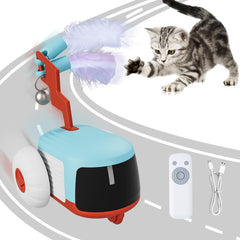 O WOWZON remote control cat toy front view promotes active play and hunting instincts.