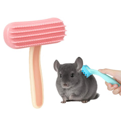 Oxiros 2 Pack Bunny and Chinchilla Grooming Brush set for small pets care