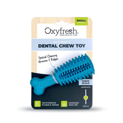 Oxyfresh dog dental chew toy closeup of gums and teeth for gentle cleaning