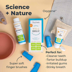 Oxyfresh Premium Pet Dental Kit dental gel closeup shows gentle cleansing gel.
