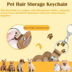 OYB pet hair keepsake keychain inside stores fur securely for keepsake