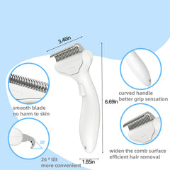 OYCGYLCH rake with release button captures fur to reduce messy brushing
