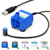 OYES DR-DC160 cat fountain pump front view demonstrates compact, quiet design for easy placement.