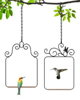 PACETAP hummingbird swings two-pack with durable metal frame for outdoor use.