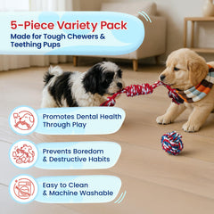 Pacific Pups Products rope toy chew ideal for satisfying chewing and teething.