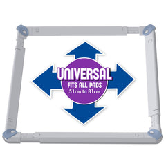 Pad Genius SureGrip holder's floor grips secure the unit to the floor for steady use.