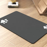 PADOOR pet feeding mat absorbent-dog-bowl keeps floors clean by catching spills.