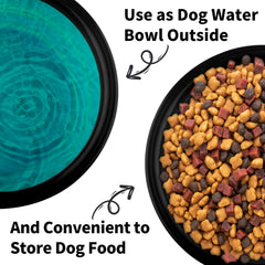 Paercute collapsible dog bowl folded compact for travel storage