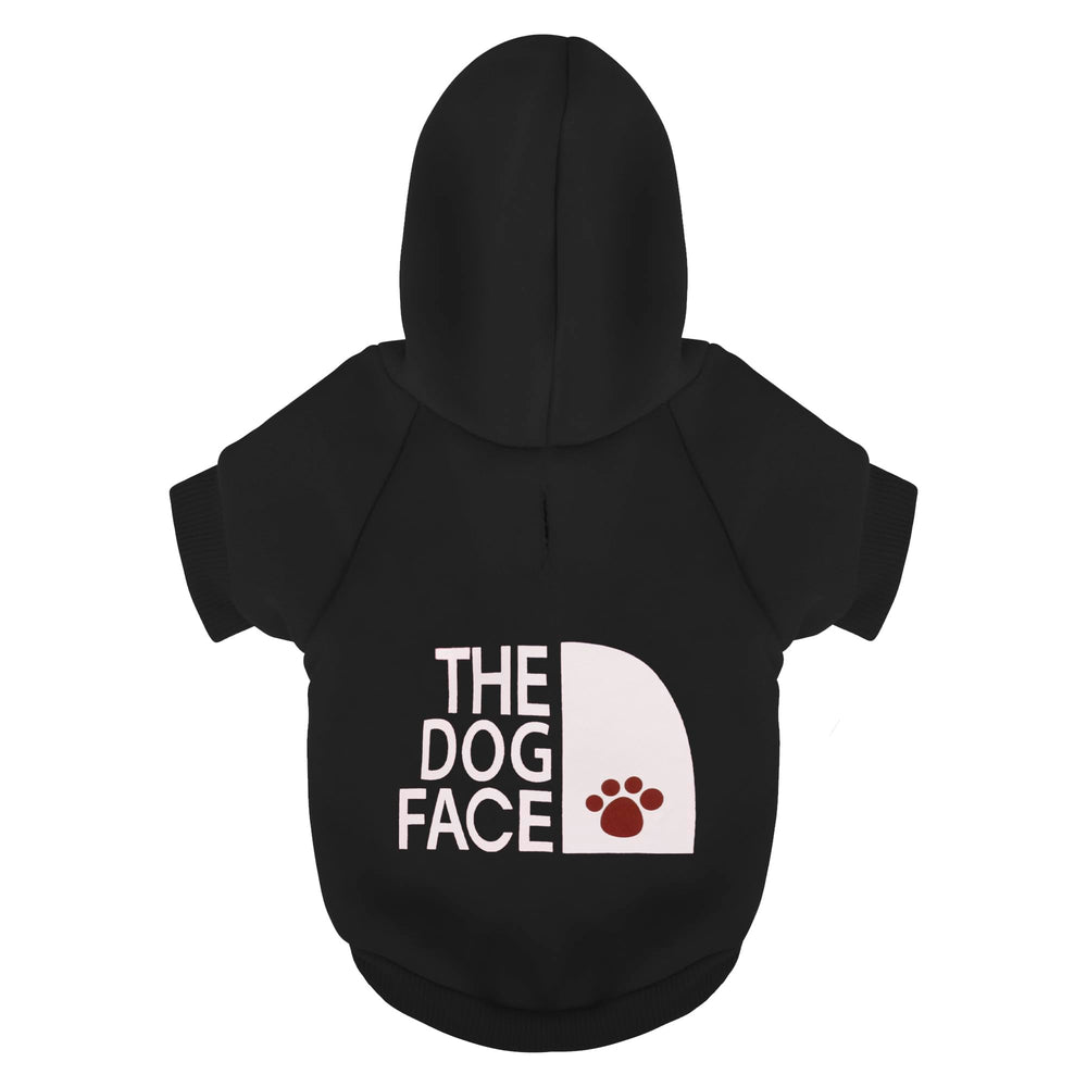 Paiaite Black Chihuahua Dog Hoodie front view shows cozy warmth for chilly walks