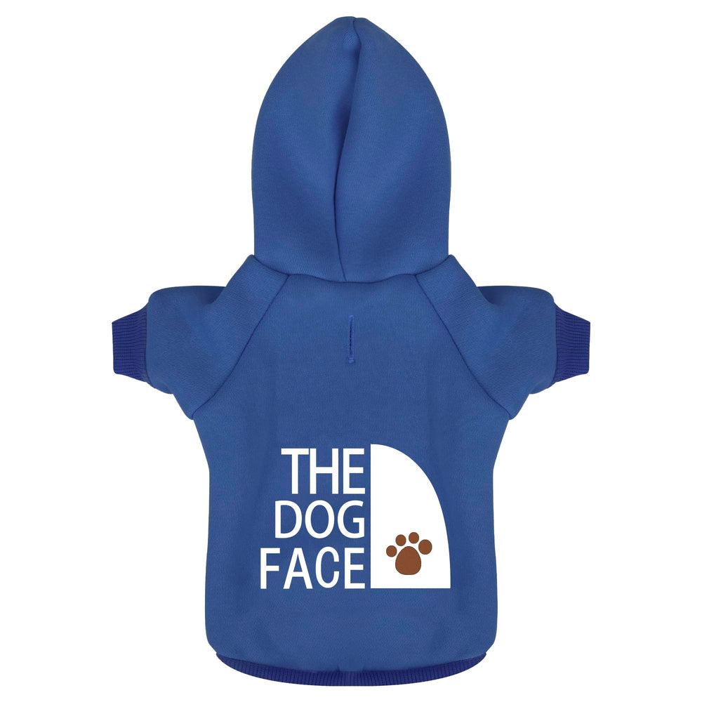 Paiaite blue Chihuahua dog hoodie with dog face print for stylish warmth