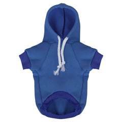 Paiaite blue Chihuahua hoodie leash hole design for easy walks
