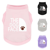Paiaite dog-face-print shirt pink xxs closeup highlights playful design and breathable cotton.