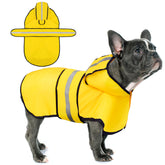 Paiaite dog raincoat hooded design keeps your pup dry during rainy walks.