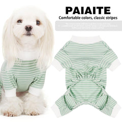 Paiaite dog pajamas fabric closeup showing soft cotton texture and stretch