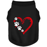 Paiaite heart-paw graphic shirt front showcases cozy comfort for daily walks