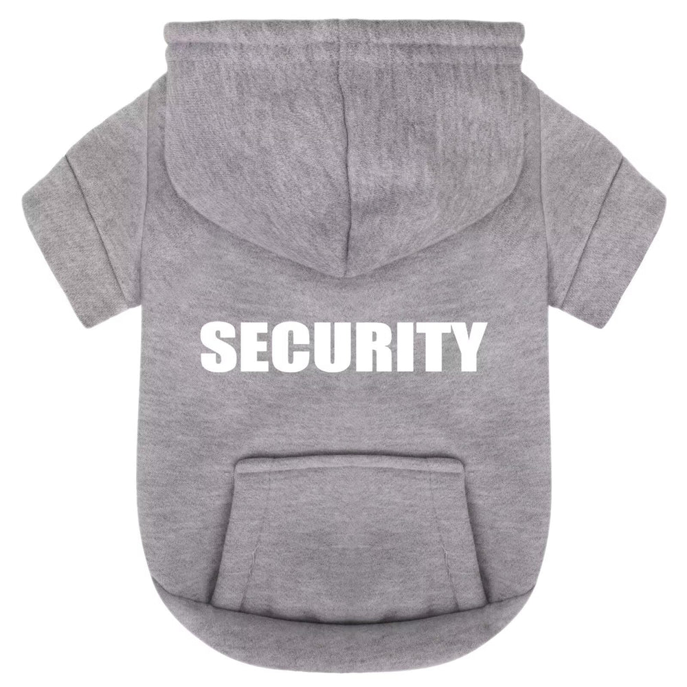 Paiaite hemp grey Chihuahua hoodie closeup shows soft polycotton warmth and durability for daily wear.