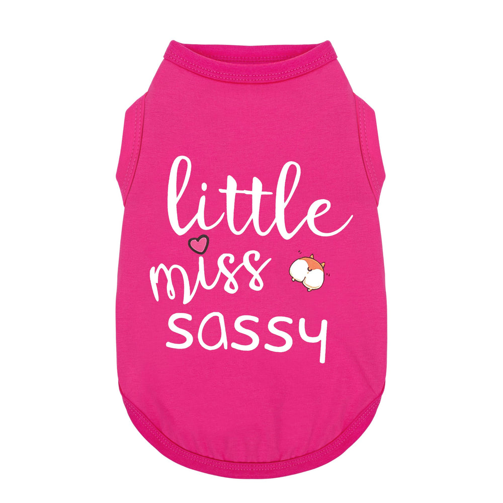 Paiaite Little Miss Sassy shirt front view shows breathable cotton for everyday comfort.