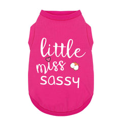 Paiaite Little Miss Sassy shirt front view shows breathable cotton for everyday comfort.