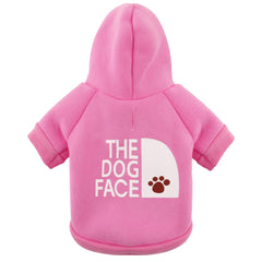 Paiaite Pink Chihuahua Dog Hoodie front view for cozy warmth.