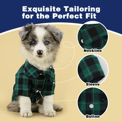 Paiaite plaid dog shirt breathable fabric helps coat stay cool during walks