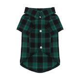 Paiaite plaid dog shirt close-up of classic checkered pattern for timeless elegance
