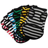 Paiaite striped shirt set black tank image; soft cotton for daily walks and comfort.
