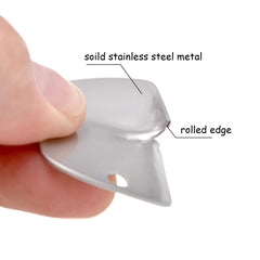 Paialco 25-pack dog tags hole detail suitable for personal engraving or stamping.