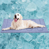 PAIGTEK cooling mat for large dogs folded for storage and portability.