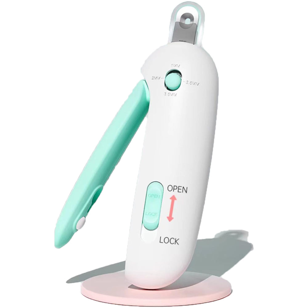 Paioxerty cat nail clipper with round-hole blade enables injury-free grooming and precise trims.
