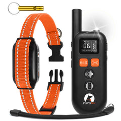 PaiPaitek vibrating dog collar remote guides training safely from a distance during training